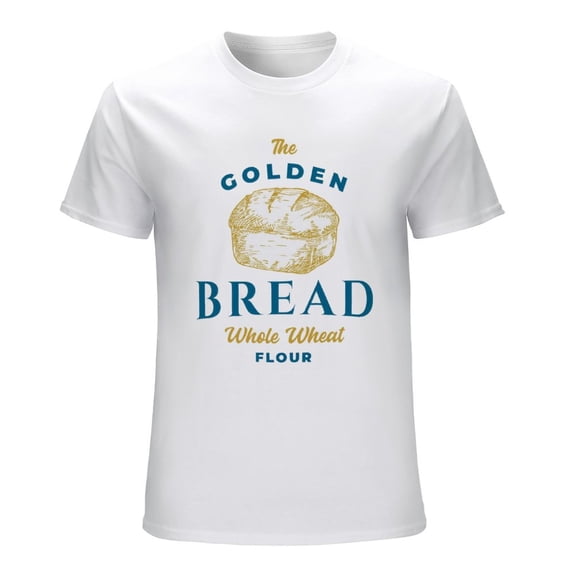 GOLDEN BREAD Men’s Graphic T-shirt Vintage Short Sleeve Sport Tee White XS