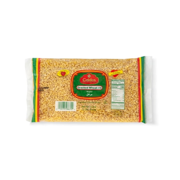 Golden Cracked Wheat #3 | Medium Grain Bulgur Wheat | 16 oz (1 lb) Packet | Perfect for Pilafs, Tabbouleh, Soups, Salads & Rice Alternative