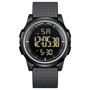 GOLDEN HOUR Ultra-Thin Minimalist Sports Waterproof Digital Watches Men with Wide-Angle Display Rubber Strap Wrist Watch for Men Women