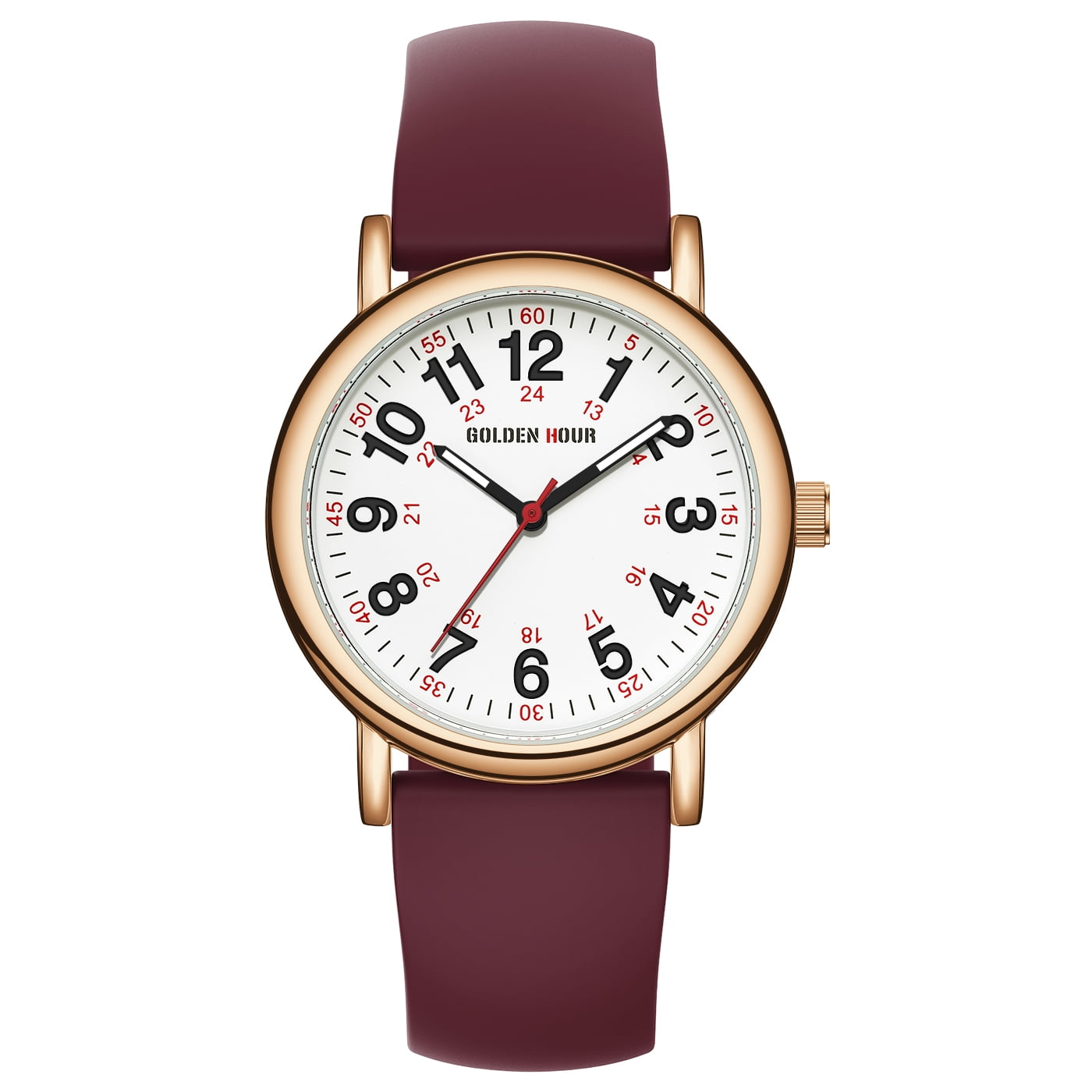 Rose Gold Wine Red