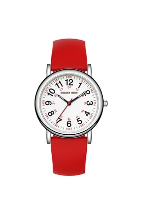 Waterproof Nurse Watch for Medical Professionals, Students Women Men - Military Time Luminouse Easy Read Dial, 24 Hour with Second Hand, Colorful Silicone Band