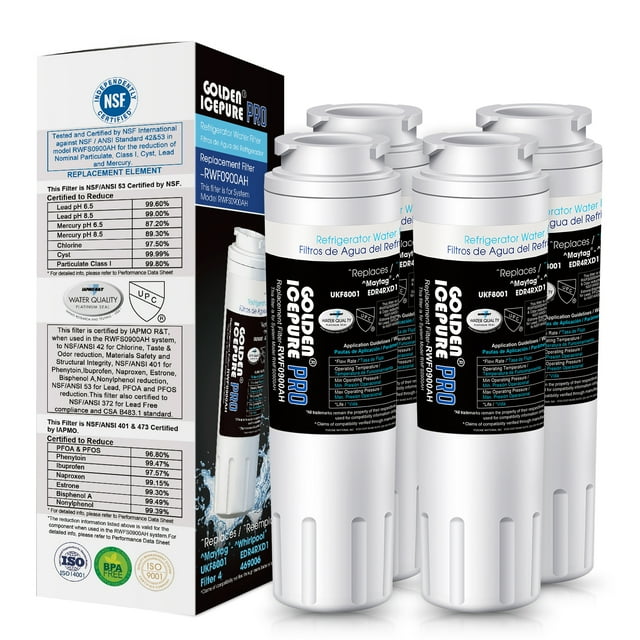 GOLDEN ICEPURE PLUS UKF8001 NSF/ANSI 53 Certified Replacement for