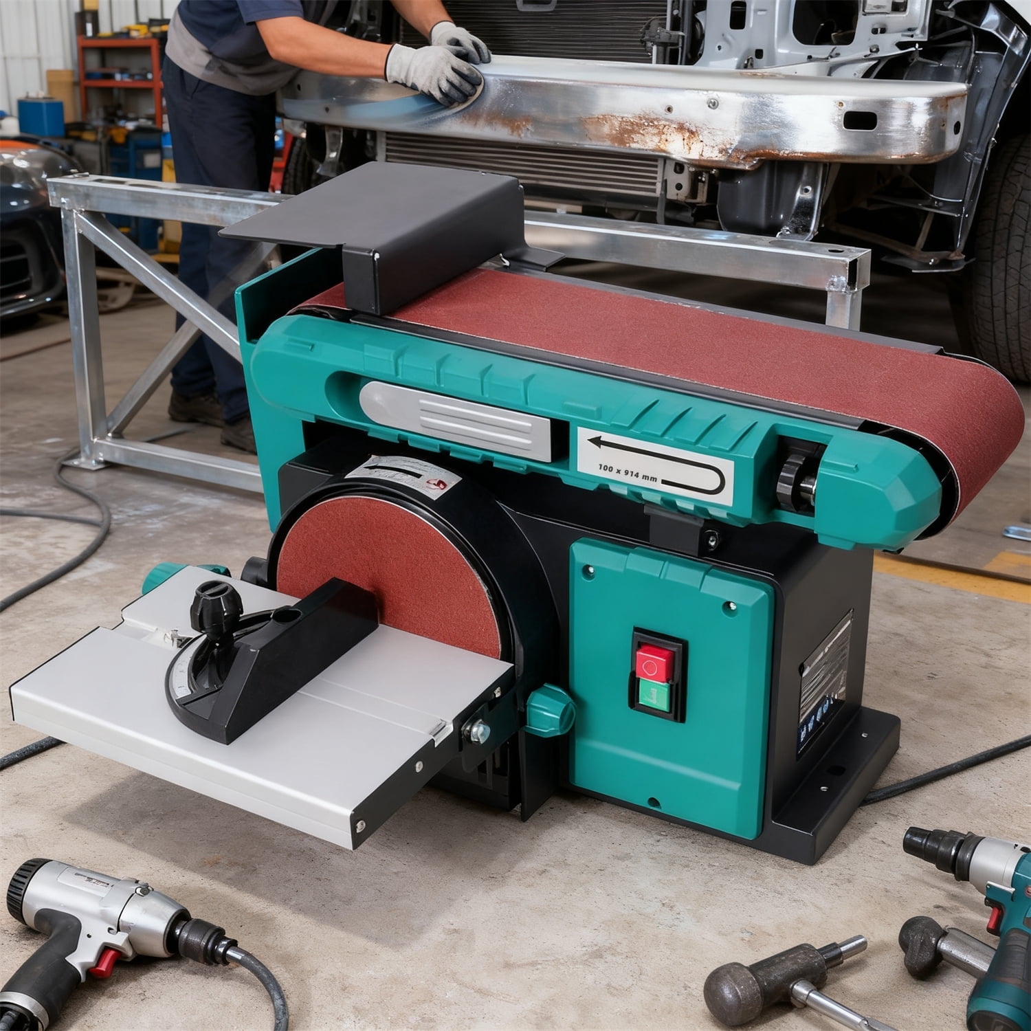 GOLDEN MEMORIES 2-In-1 Sanding Machine, Belt and Disc Combination ...