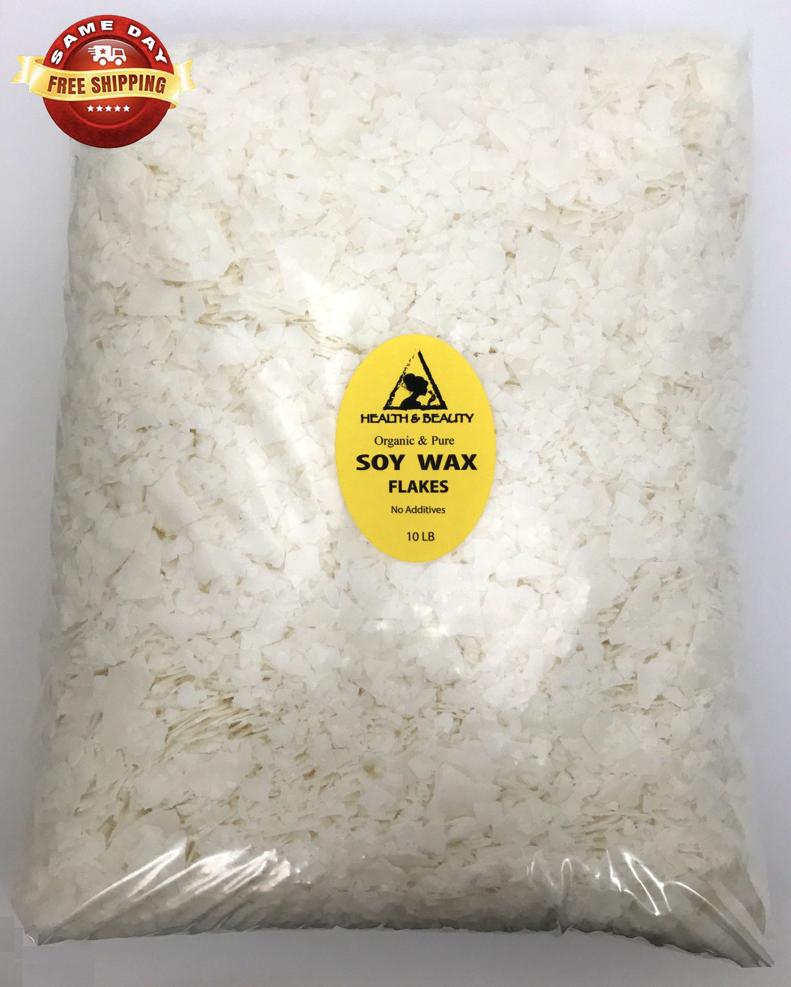 GOLDEN SOY AKOSOY WAX FLAKES ORGANIC VEGAN PASTILLES FOR CANDLE MAKING  NATURAL 100% PURE 10 LB 