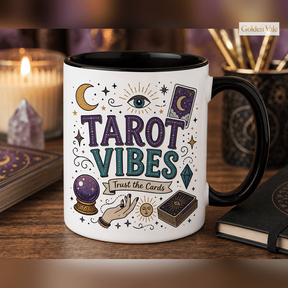 GOLDEN VALE Mystical Mug Tarot Vibes Morning Rituals
