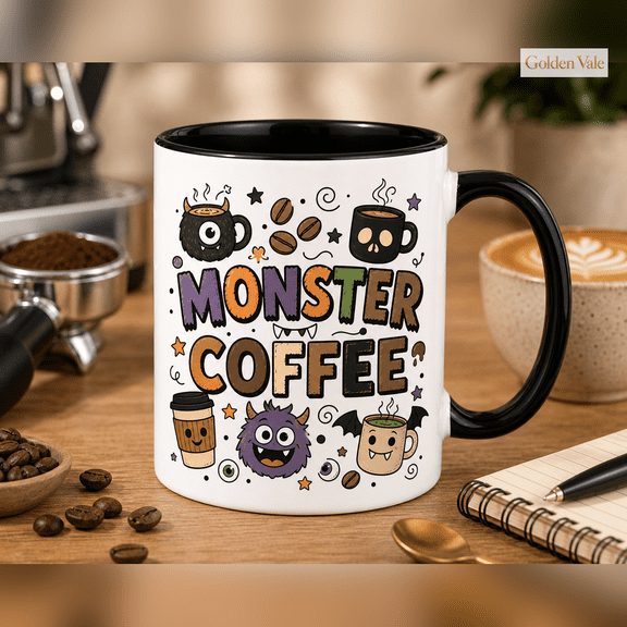 GOLDEN VALE Playful Mug Monster Coffee Halloween Theme