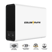 GOLDENMATE 1000VA/800W Lithium UPS Battery Backup and Surge Protector, Backup Battery Power Supply with LiFePO4 Batteries230.4 Wh, Sinewave UPS System, 10 Years Lifespan, 8 Outlets, LCD Display