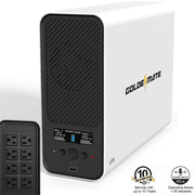 GOLDENMATE 1500VA/1000W Lithium UPS Battery Backup and Surge Protector, 230Wh LiFePO4 Battery Backup, Sinewave UPS with USB Communication Port, 8 Outlets & 2 USB Ports, LCD Display, White