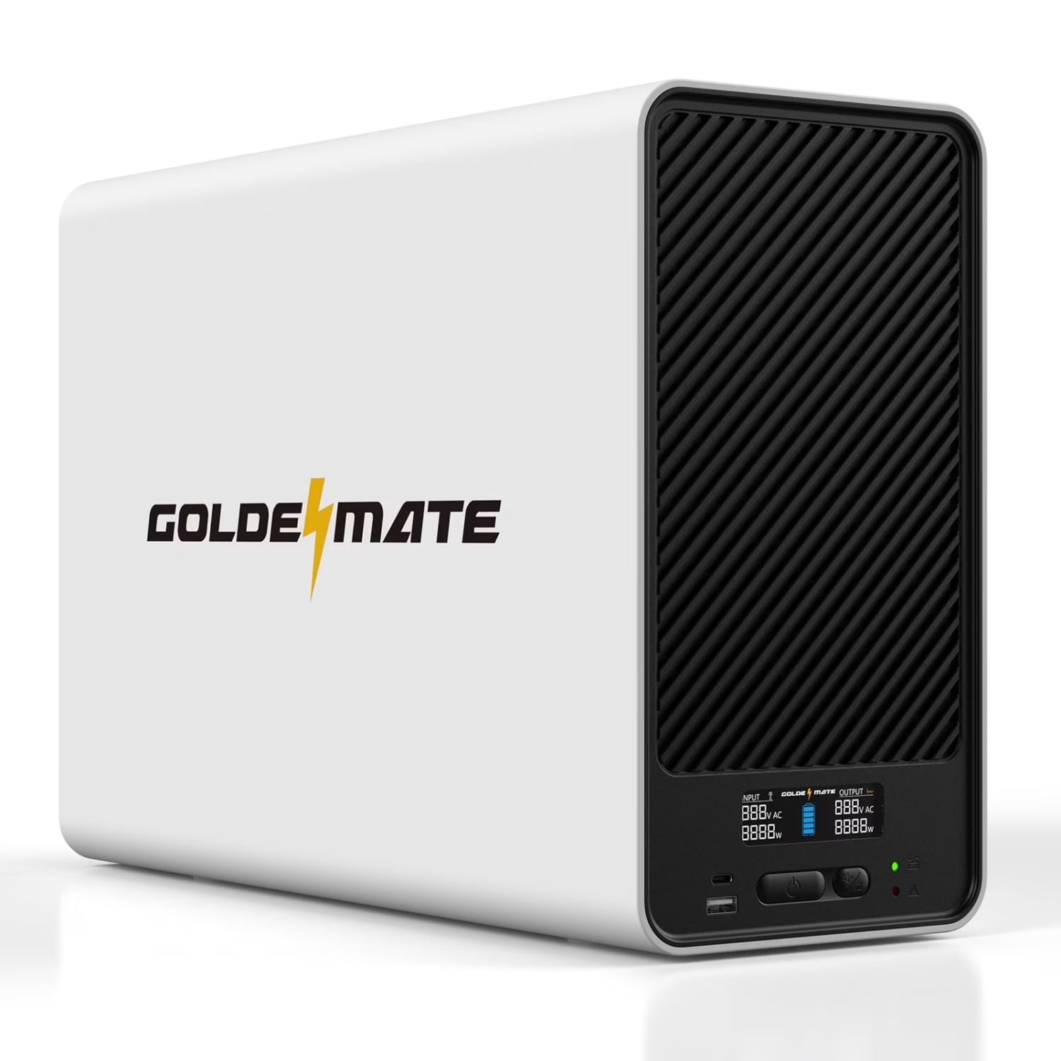 GOLDENMATE 1500VA/1000W Lithium UPS, battery backup Surge Protector, 297Wh LiFePO4 Power, AVR, Line Interactive Sine Wave, 8 Outlets, LCD Display