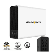 GOLDENMATE 1500VA/1200W Lithium UPS, battery backup Surge Protector, 297Wh LiFePO4 Power, AVR, Line Interactive Sine Wave, 8 Outlets, LCD Display