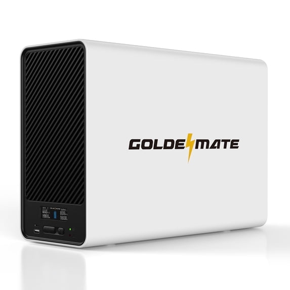 GOLDENMATE 2000VA/1600W Lithium UPS Battery Backup and Surge Protector, Backup Battery Power Supply with LiFePO4 Batteries, AVR, Online Double Conversion Uninterruptible Power Supply, Pure Sine Wave