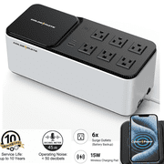 واقي بطارية UPS ليثيوم 600VA / 360W من GOLDENMATE مع شحن لاسلكي و6 منافذ USB وبطارية LiFePO4