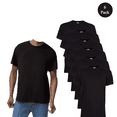 thumbnail image 1 of GOLDENROW-Men's T-shirt Black Crew Neck | Pack of 6 - Short Sleeve| 100% Cotton-Classic Fit | Size - 5XL, 1 of 5