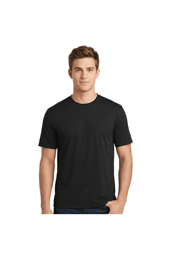 Pure Dry Fit Poly T-Shirt, Men's Short Sleeve 100% Polyester Tee, Black, 2XL