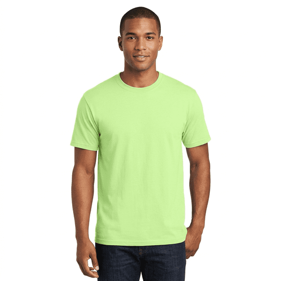 GOLDENROW Pure Dry Fit Poly T-Shirt, Men's Short Sleeve 100% Polyester Tee, Neon Yellow, XL