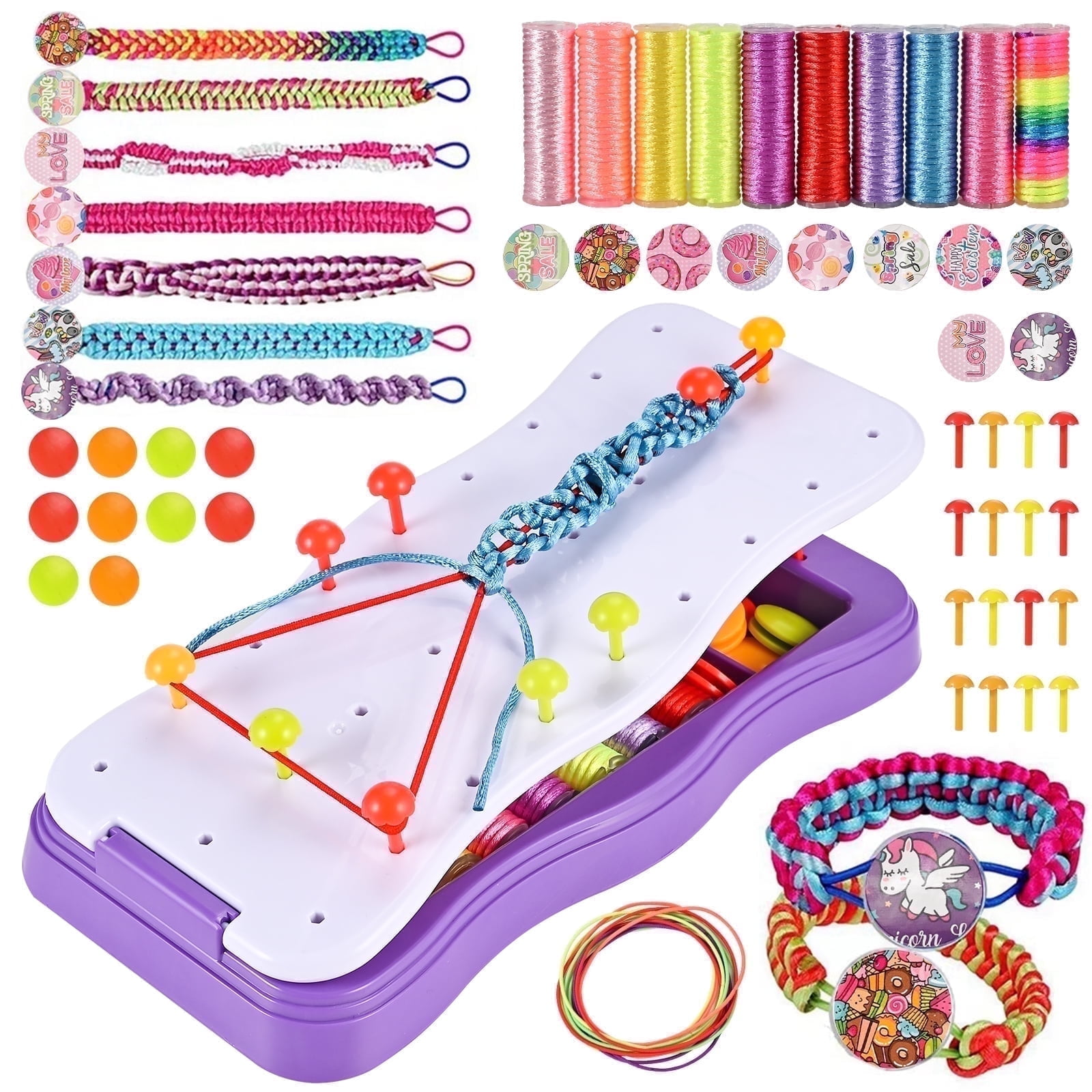 Faburo Friendship Bracelets Making Kit for Girls, DIY Craft Kit Toys for Girls 6-12 Years Old Kids Favored Birthday School Gifts