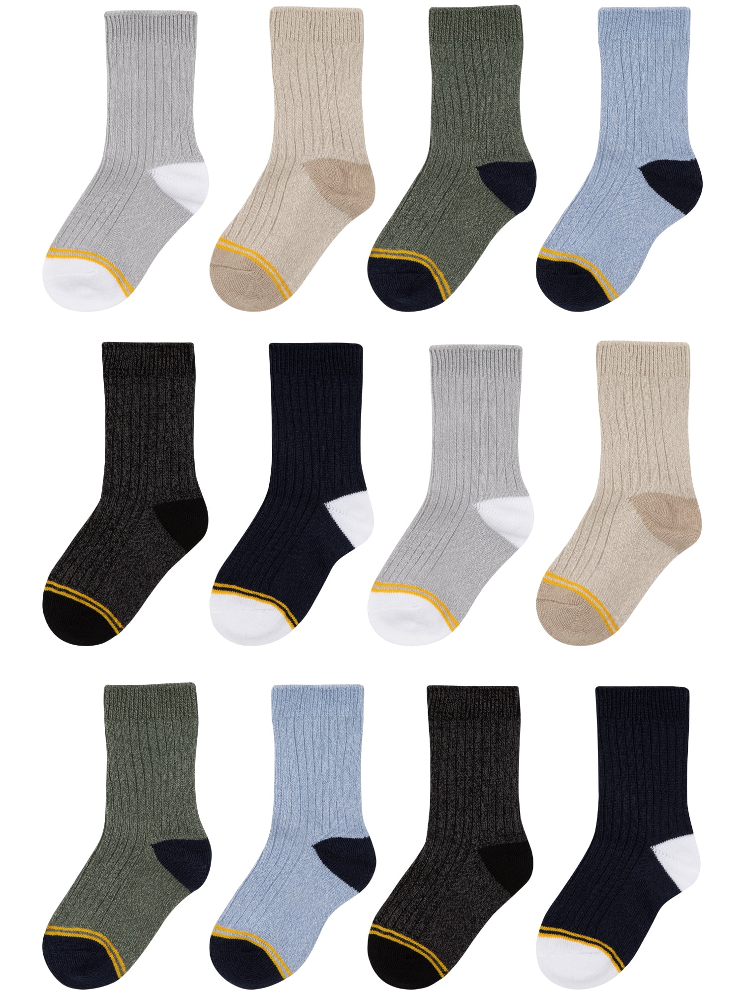 boys gold toe dress socks Goldtoe Baby and Toddler Boy Stanton Crew Socks, 12-Pack, Sizes 12m-5t, Infant Boy's, Size: 2T-3T, Multicolor 46