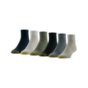 GOLDTOE Edition Mens Cushion Ankle Socks, 6-Pack