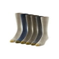 GOLDTOE Edition Men's Casual Flat Crew Socks, 6Pack