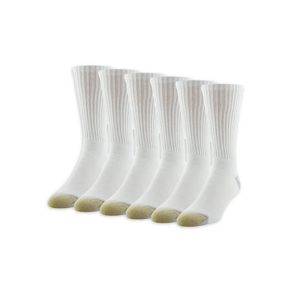 GOLDTOE Edition Men's Classic Sport Cushion Crew Socks, 6-Pack