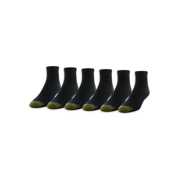 GOLDTOE Edition Men's Classic Sport Cushion Quarter Socks, 6-Pack
