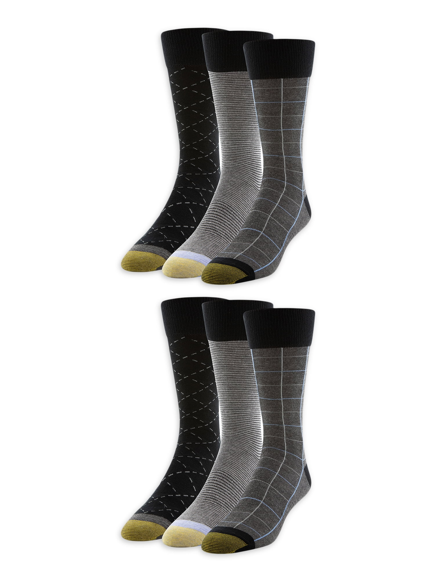 GOLDTOE Edition Men's Dress Crew Socks, 6-Pack - Walmart.com