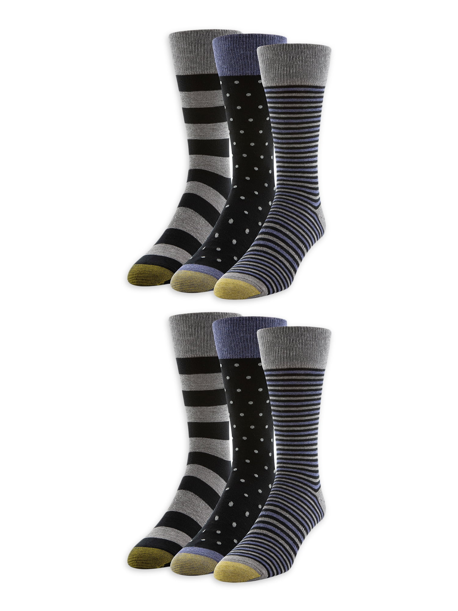 GOLDTOE Edition Men's Dress Crew Socks, 6Pack