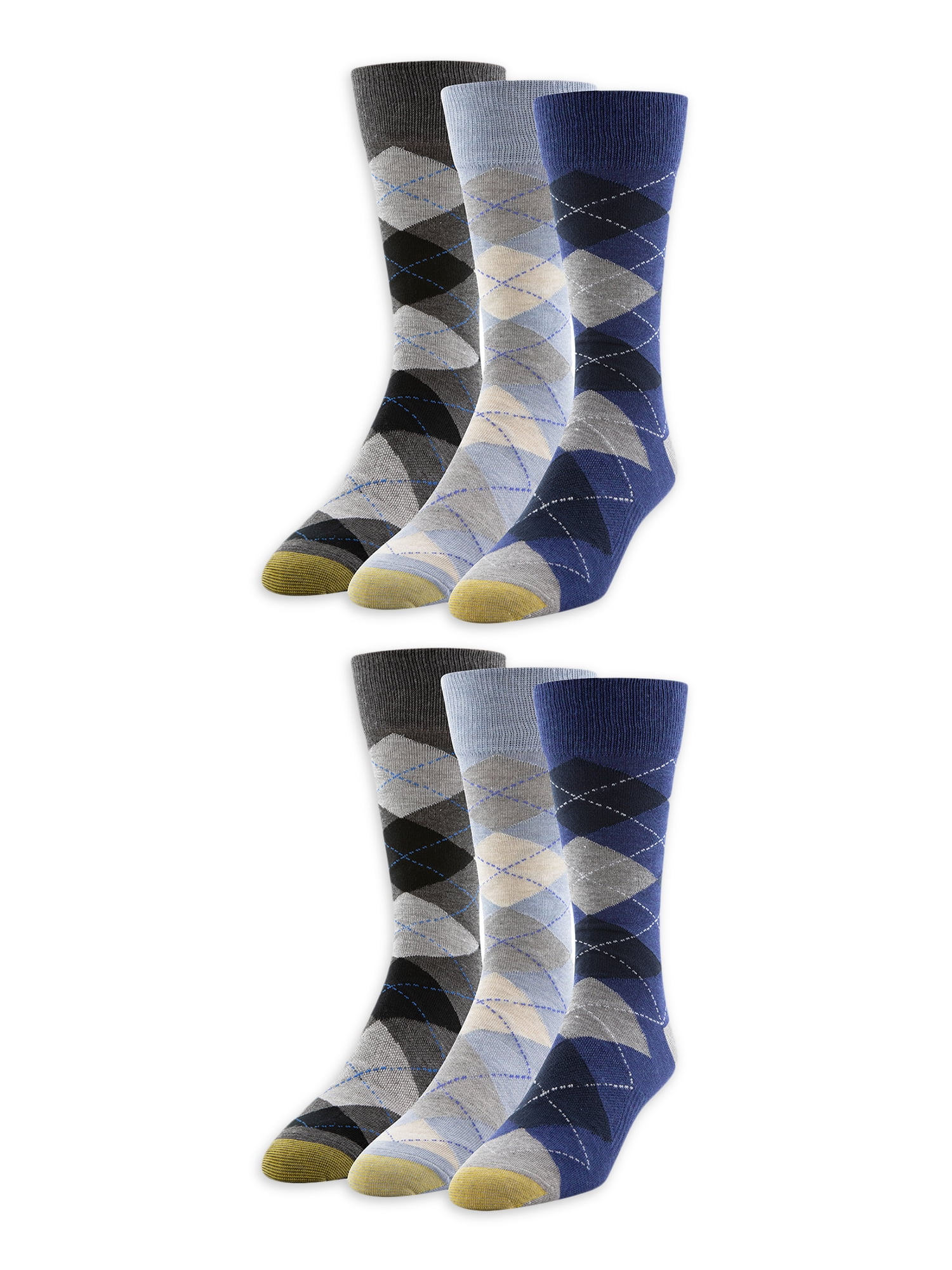 GOLDTOE Edition Men's Dress Crew Socks, 6Pack