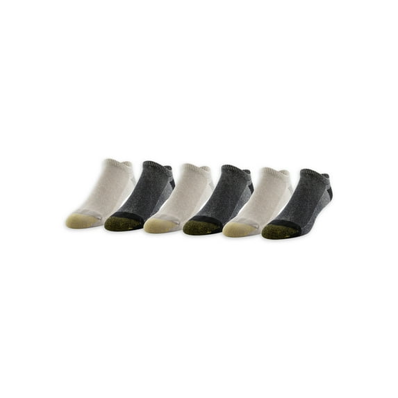 GOLDTOE Edition Men's Hiker Cushion No Show Socks, 6-Pack