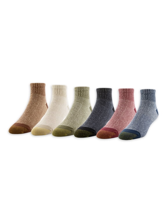 Edition Men's Hiker Cushion Quarter Socks, 6-Pack