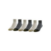 GOLDTOE Edition Men's Hiker Cushion Quarter Socks, 6-Pack