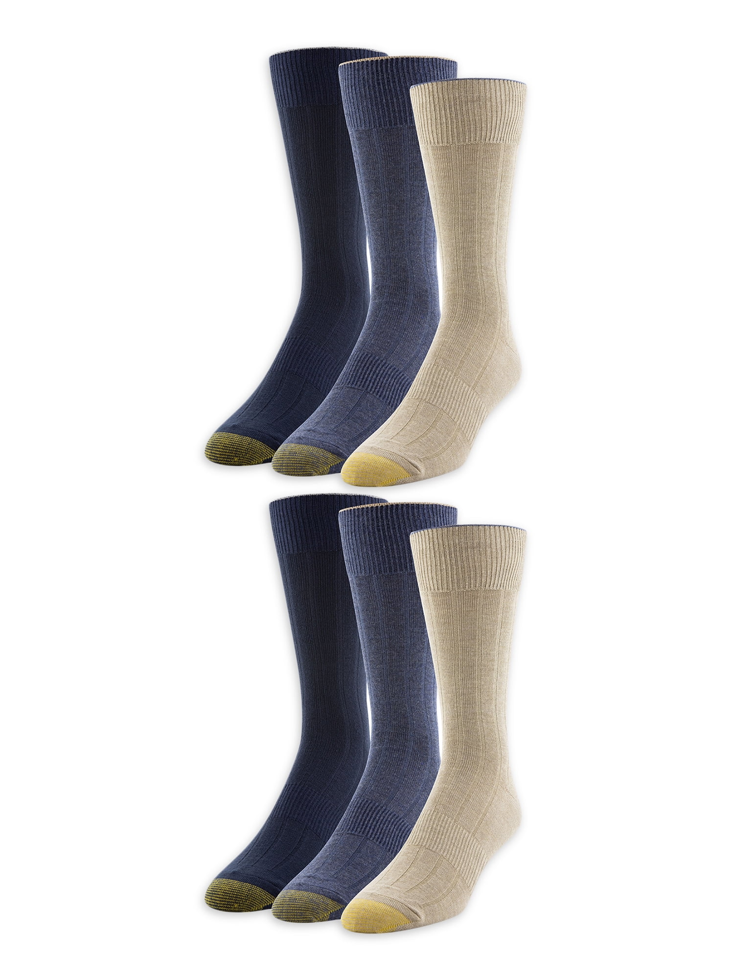 GOLDTOE Edition Men's Ribbed Dress Crew Socks, 6-Pack - Walmart.com