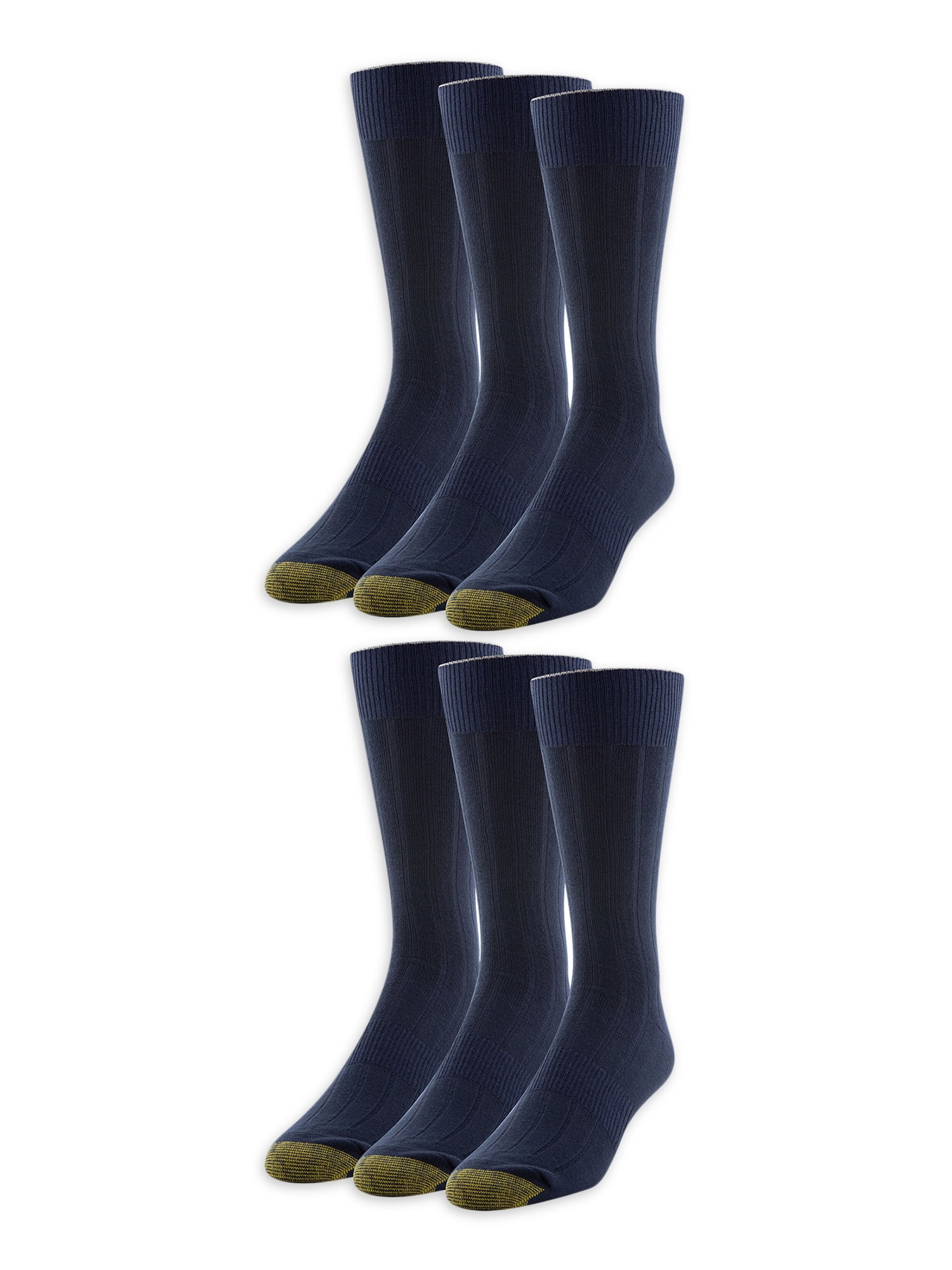 GOLDTOE Edition men's Ribbed Dress Crew Socks - 6-Pack - Walmart.com