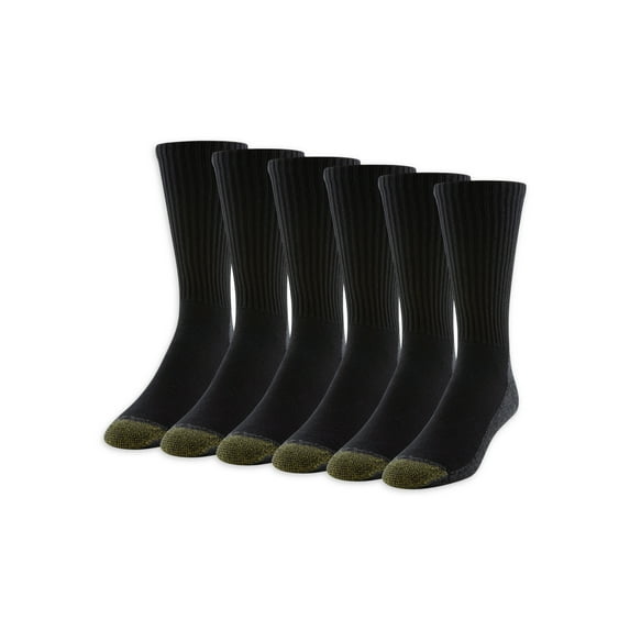 GOLDTOE Edition Men's Utility Cushion Crew Socks, 6-Pack
