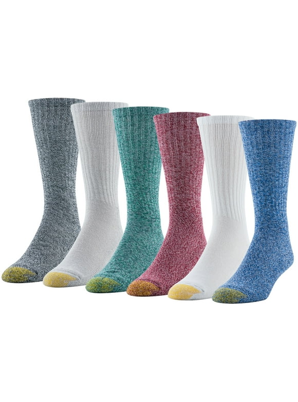 Edition Mens Casual Cushion Crew Socks, 6-Pack