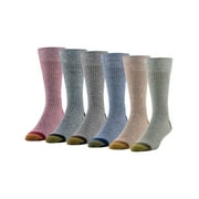 GOLDTOE Edition Mens Casual Ribbed Crew Socks, 6-Pack