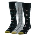 thumbnail image 1 of GOLDTOE Edition Mens Conversational Crew Socks, 3-Pack, 1 of 4
