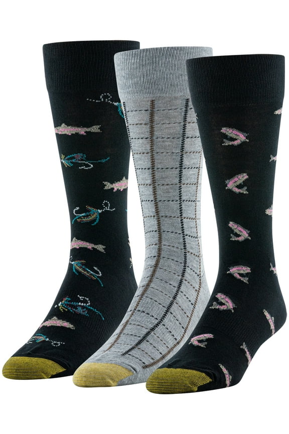 Edition Mens Conversational Crew Socks, 3-Pack