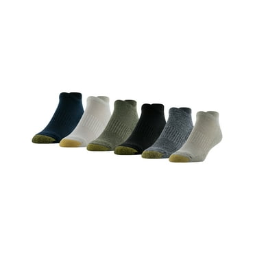GOLDTOE Edition Mens Cushion No Show Tab Socks, 6-Pack