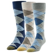 GOLDTOE Edition Mens Dress Argyle Crew Socks, 3-Pack