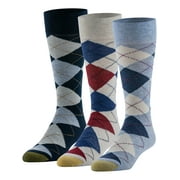 GOLDTOE Edition Mens Dress Argyle Crew Socks, 3-Pack
