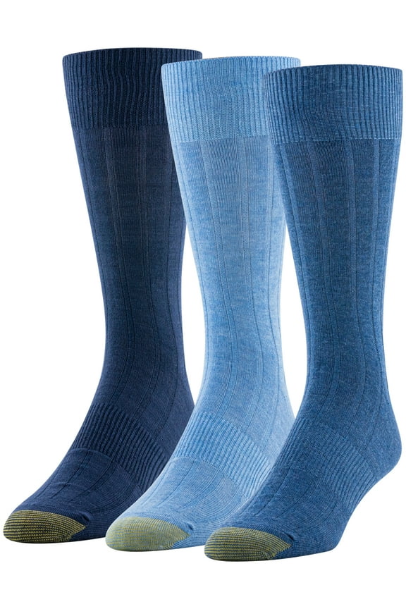 Edition Mens Dress Rib Crew Socks, 3-Pack