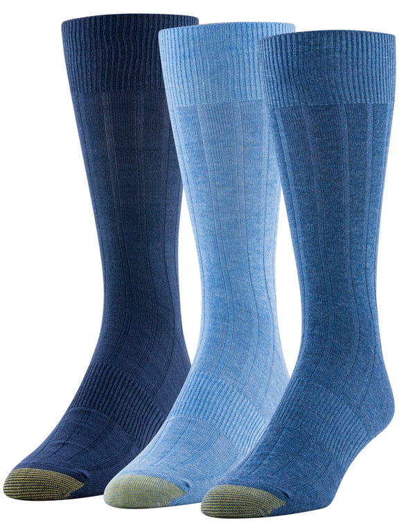 Edition Mens Dress Rib Crew Socks, 3-Pack