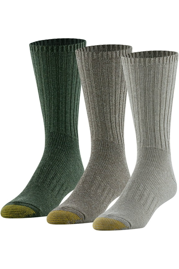 Edition Mens Everyday Rib Crew Socks, 3-Pack