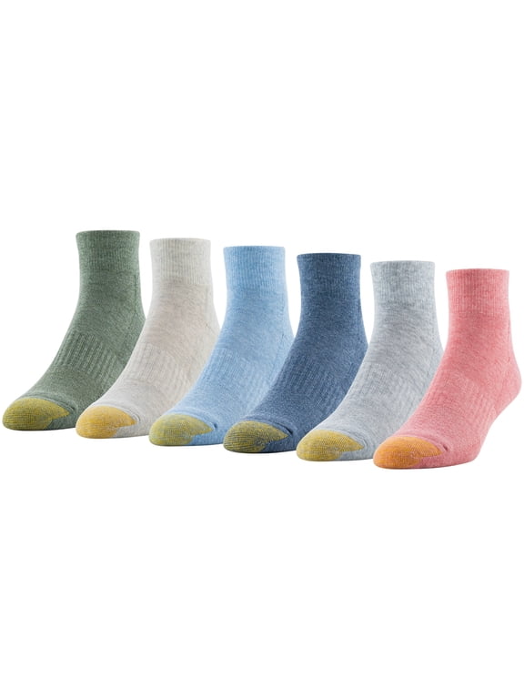 Edition Mens Sun Washed Quarter Socks, 6-Pack