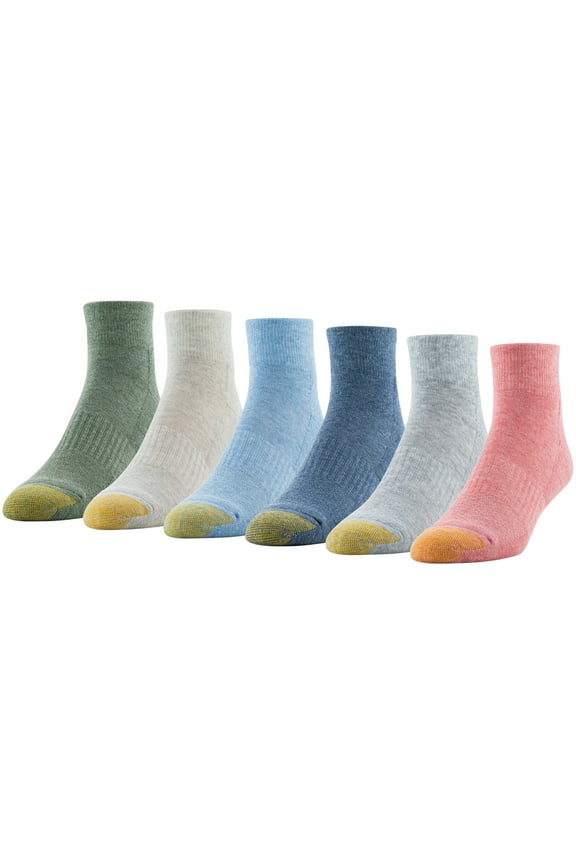 Edition Mens Sun Washed Quarter Socks, 6-Pack