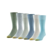 GOLDTOE Edition Mens Sun Washed Rib Dress Crew Socks, 6-Pack