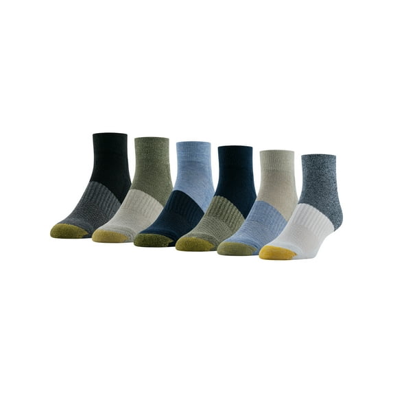 GOLDTOE Edition Mens Cushion Ankle Socks, 6-Pack