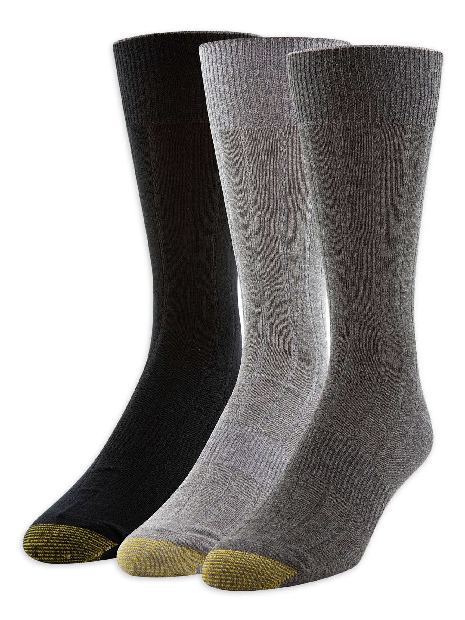 GOLDTOE Edition Mens Dress Rib Crew Socks, 3-Pack - Walmart.com