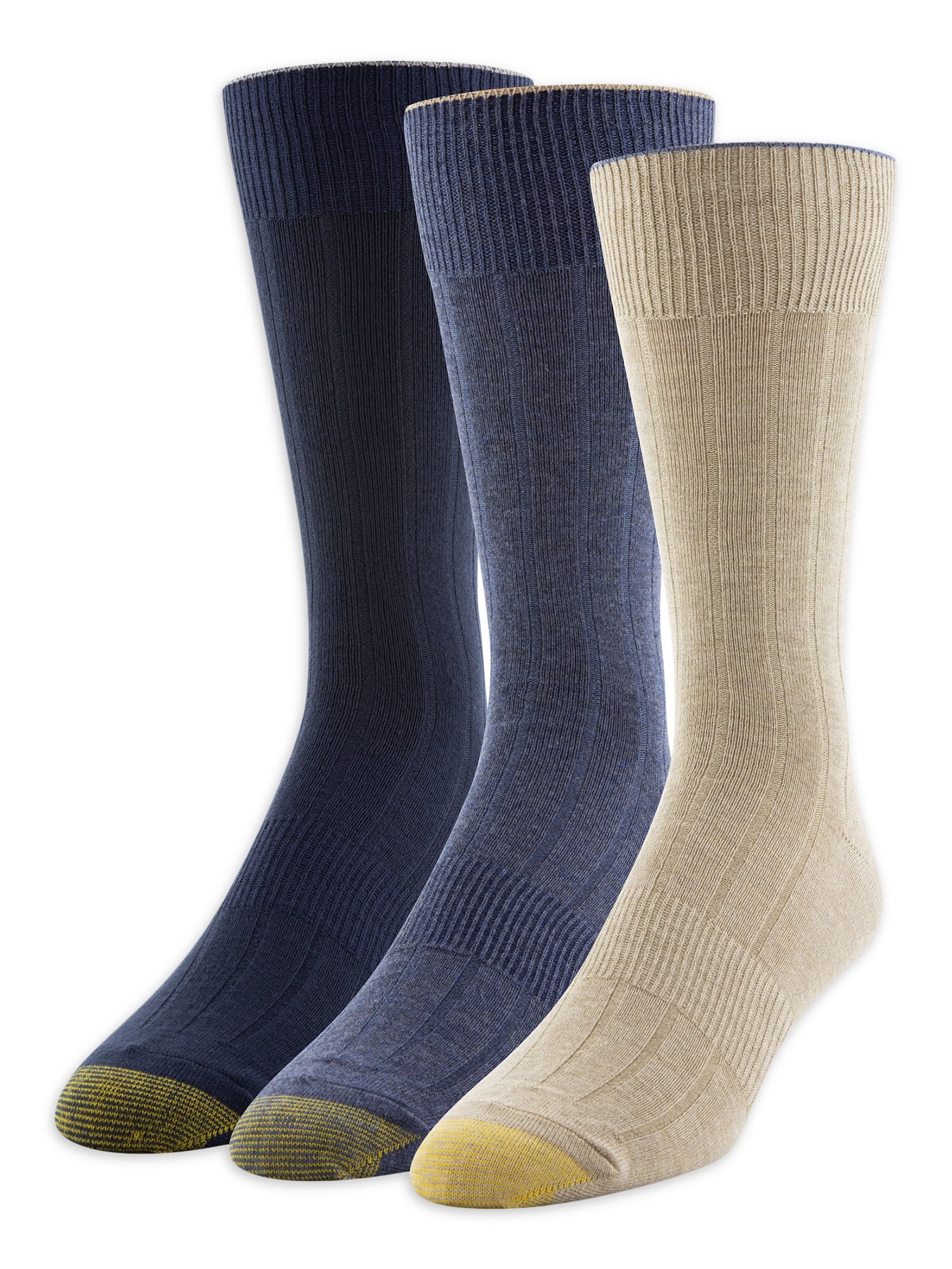 GOLDTOE Edition Mens Dress Rib Crew Socks, 3-Pack - Walmart.com